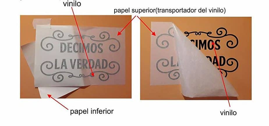 capas de un vinilo adhesivo para la pared