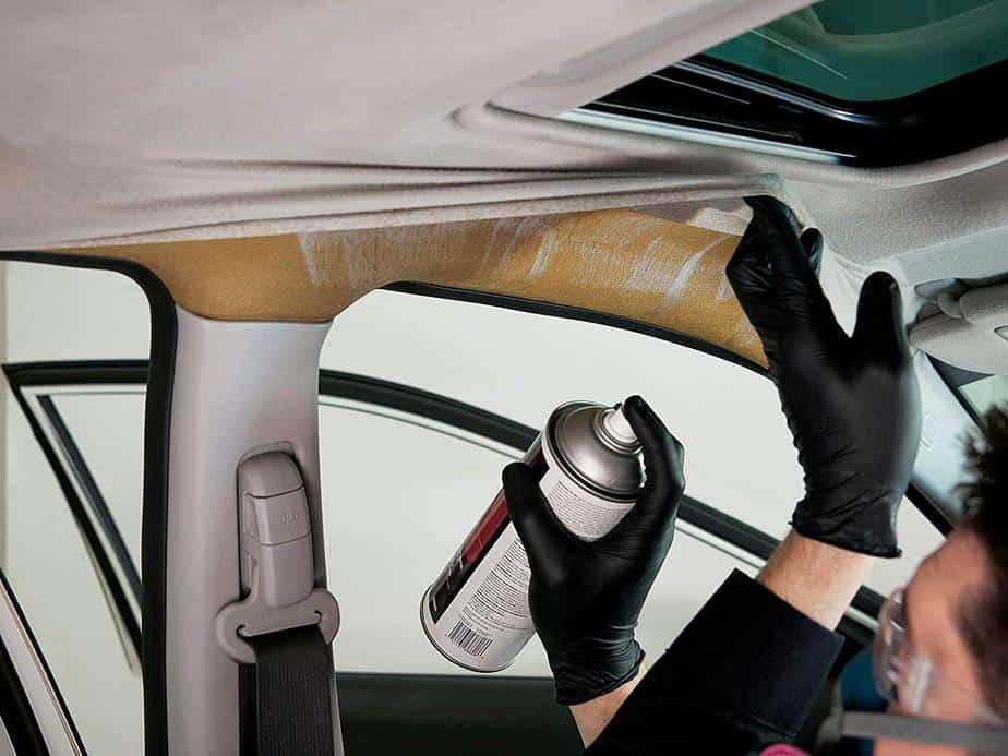 como pintar teñir tapizado del techo del coche 